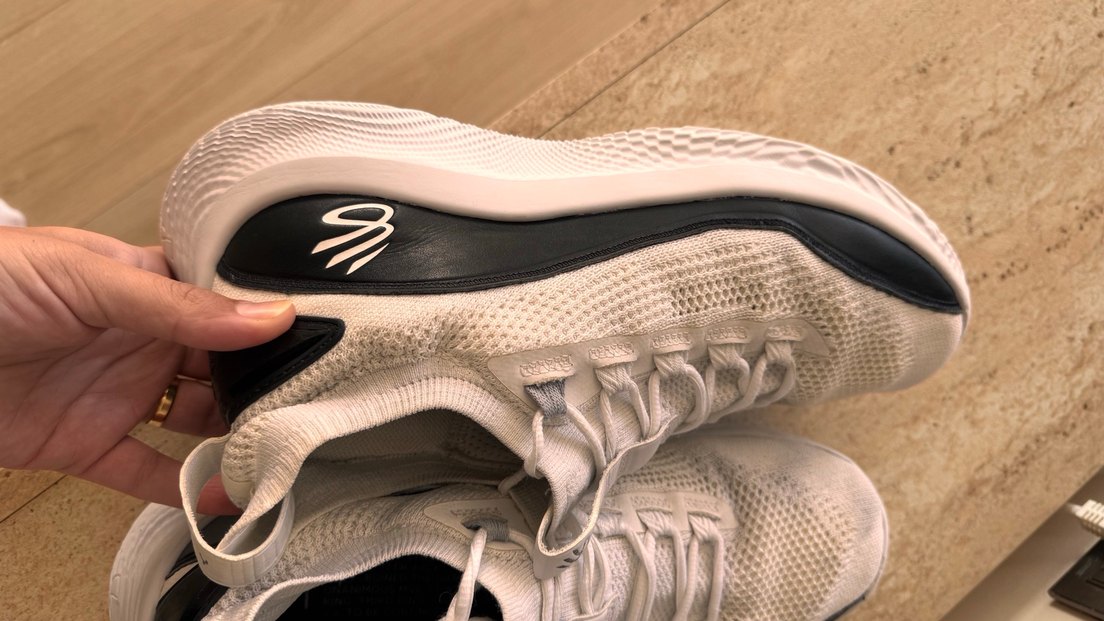 Beyaz Kadın Spor Ayakkabı - Wedge Topuklu, Cırt Cırtlı - Görsel 2