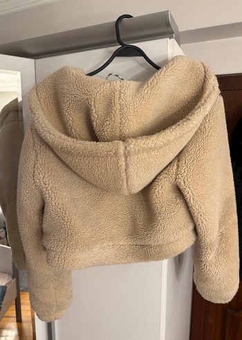 Bej Kısa Kürklü Kadın Ceket - Görsel 2