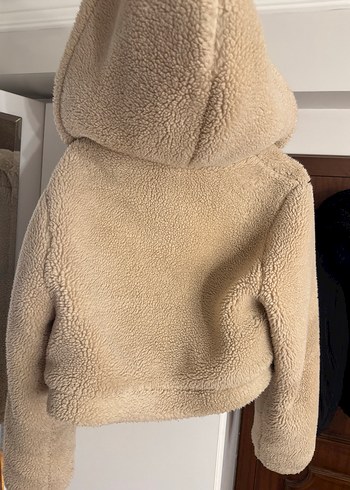 Bej Kısa Kürklü Kadın Ceket - Görsel 3