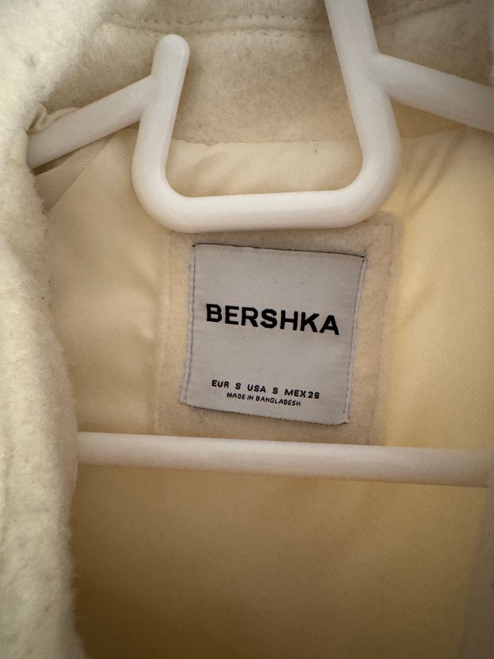 Bershka Beyaz Kaşe Ceket - Görsel 3