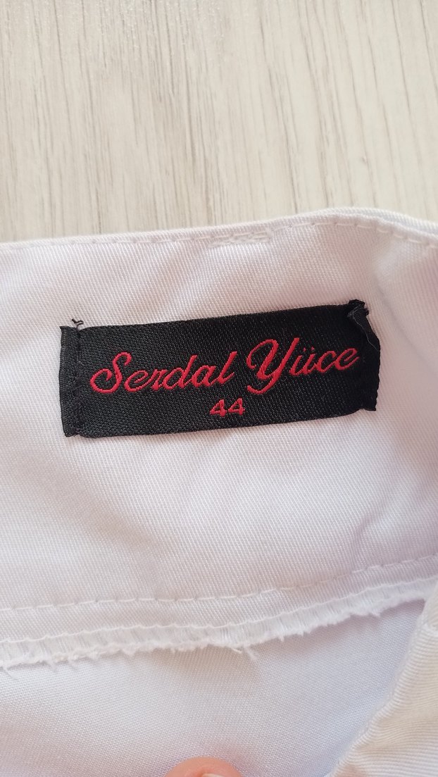 Beyaz Midi  Kadın Pantolon - Görsel 2