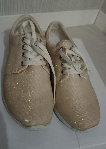 Bej Kadın Keten Ayakkabı - Görsel 2