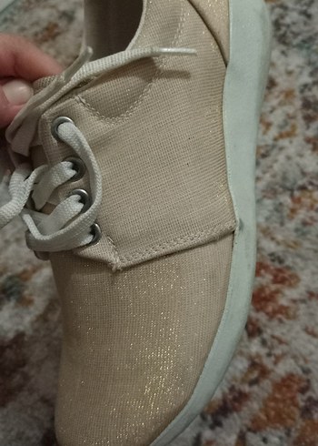 Bej Kadın Keten Ayakkabı - Görsel 4