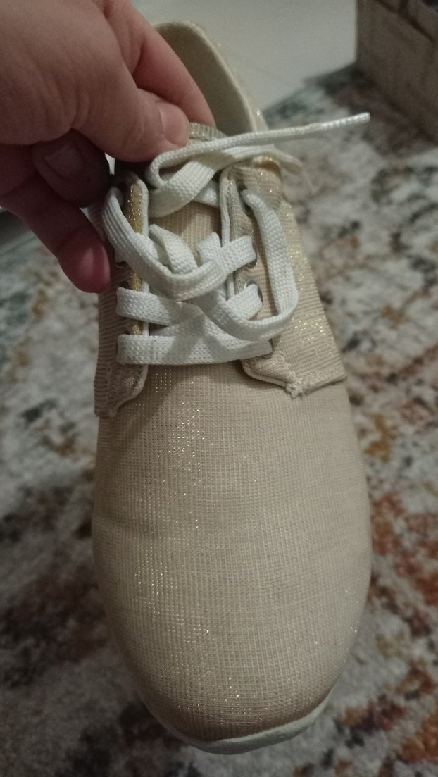 Bej Kadın Keten Ayakkabı - Görsel 3