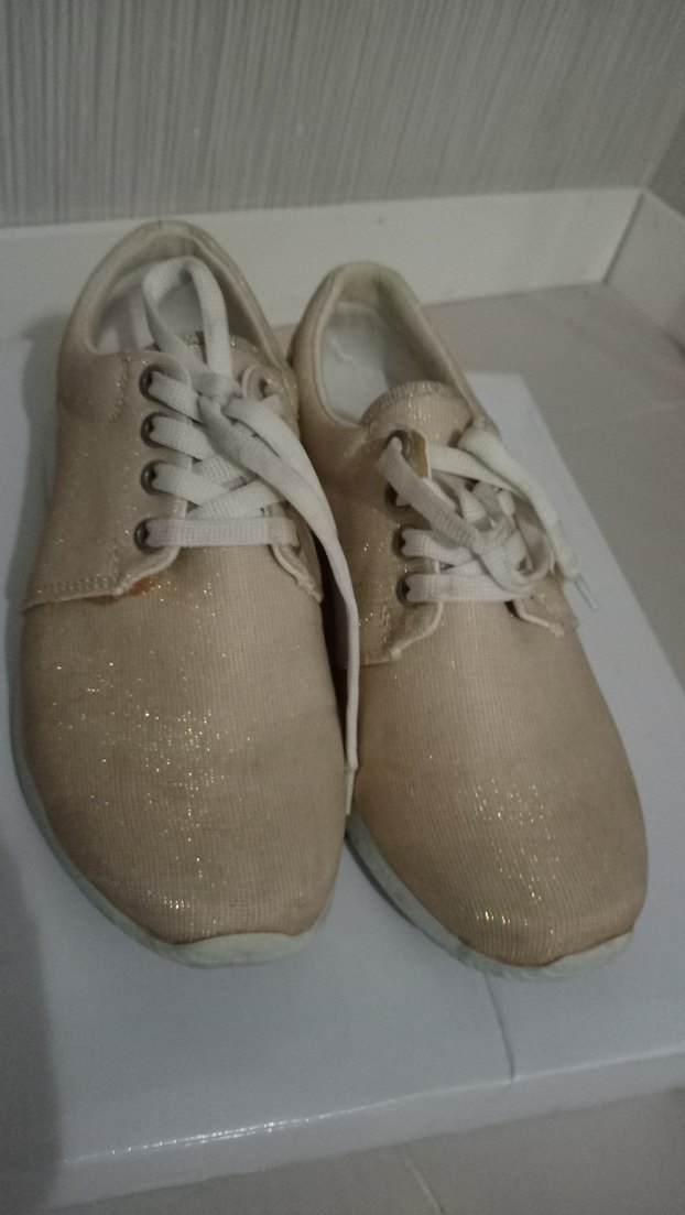 Bej Kadın Keten Ayakkabı - Görsel 2