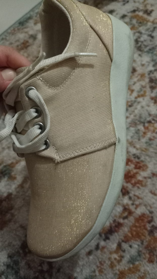 Bej Kadın Keten Ayakkabı - Görsel 4