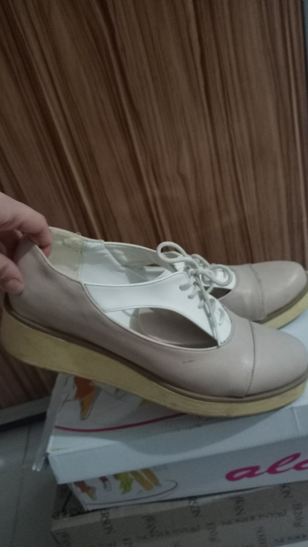 Bej Dolgu Topuklu Kadın Klasik Ayakkabı - Görsel 3