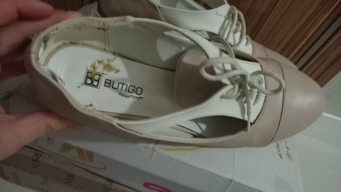 Bej Dolgu Topuklu Kadın Klasik Ayakkabı - Görsel 4