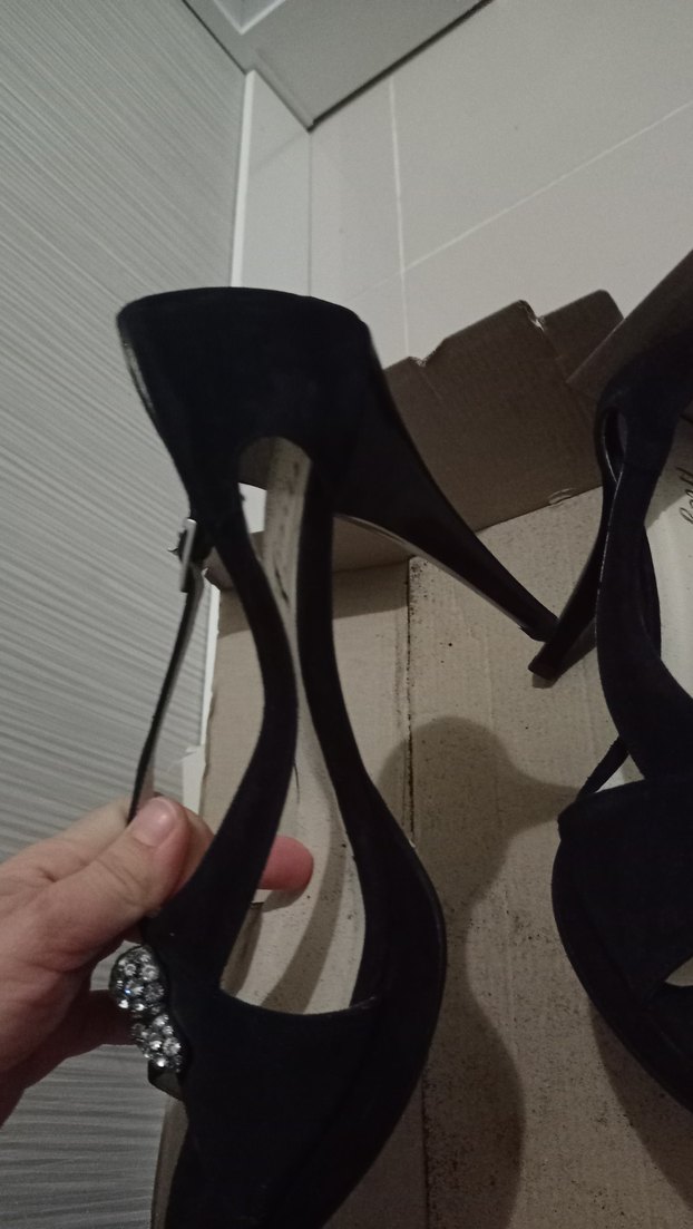 Siyah Tokalı Yüksek Topuklu Gotik Abiye Ayakkabı - Görsel 3