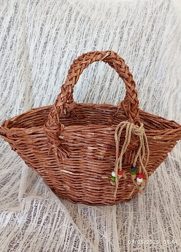 Rattan pilaj çantası