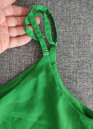 xl Beden yeşil Renk İp askılı bluz