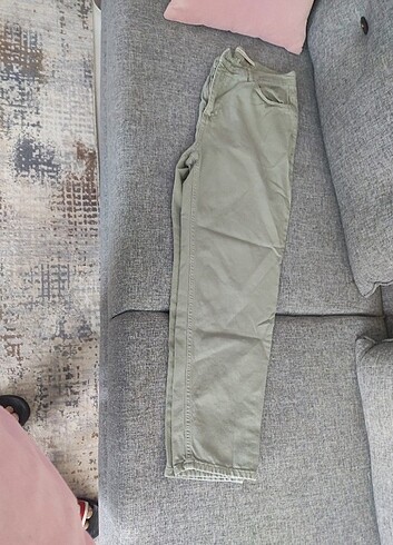 44 Beden haki Renk Keten pantolon