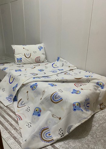 Baskılı Gri Ayıcık Desenli Bebek Nevresim Seti - Görsel 9