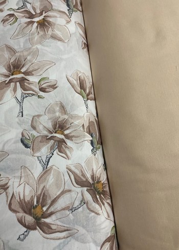 Bej Çiçek Desenli Nevresim Takımı - Görsel 3