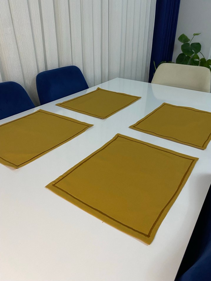 Sarı Desenli Masa Örtüsü - Görsel 2