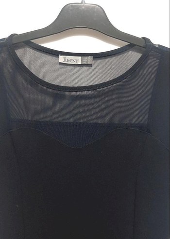 Kolsuz Siyah Mini Ofis Elbisesi - Görsel 2