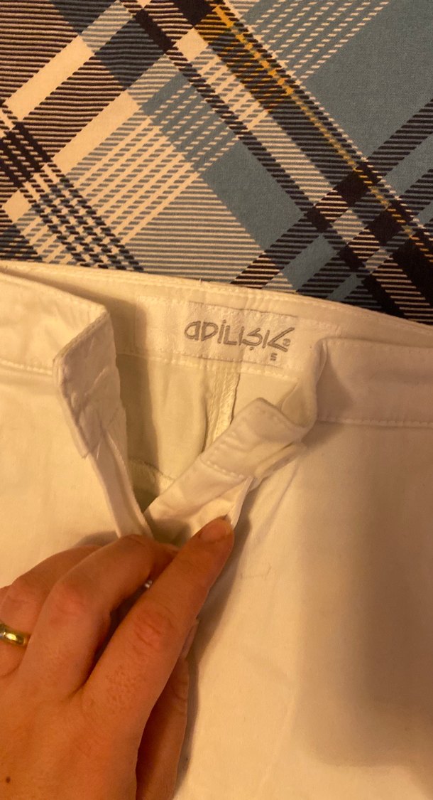 Düğmeli Beyaz Midi Mini Etek - Görsel 2