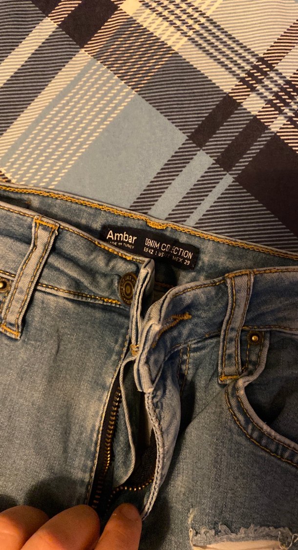 Kadın Gri Kot Mini Şort - Görsel 2