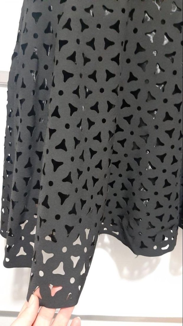 Siyah Dantelli Mini Elbise - Görsel 3