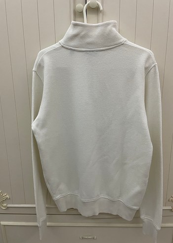 Gant Beyaz Fermuarlı Yarım Yaka Sweatshirt - Görsel 6