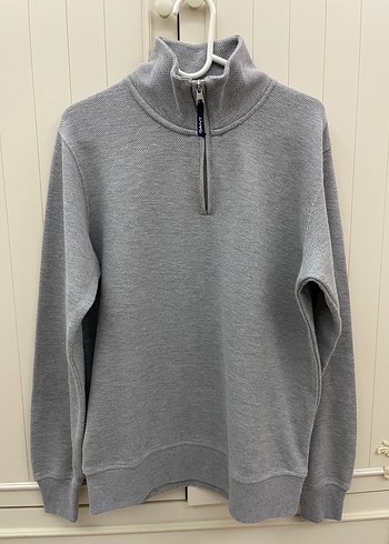 GANT Gri Yarım Fermuarlı Yak Erkek Sweatshirt - Görsel 6