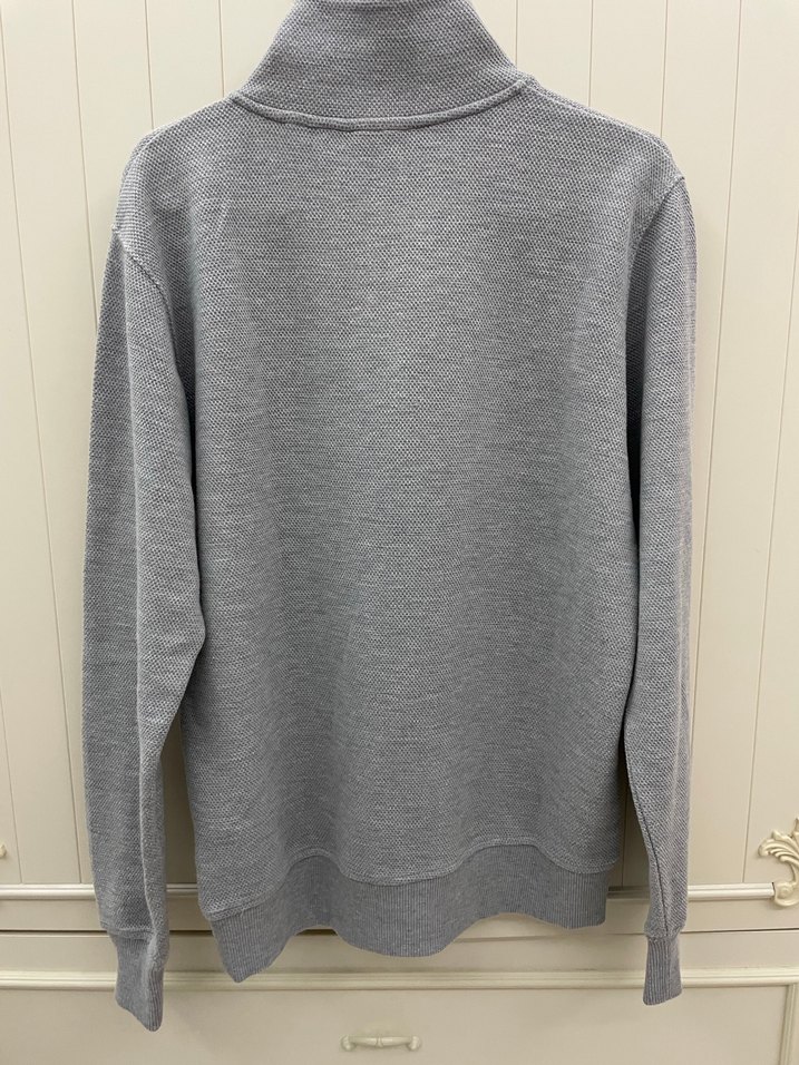 GANT Gri Yarım Fermuarlı Yak Erkek Sweatshirt - Görsel 5