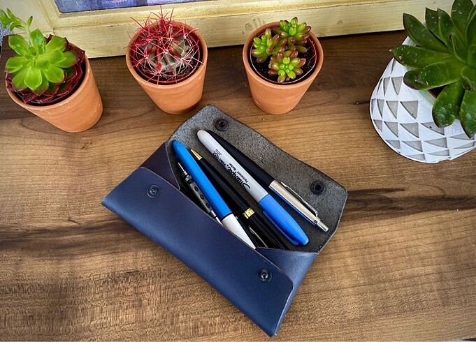 El Yapımı Deri Kalemlik - Görsel 2