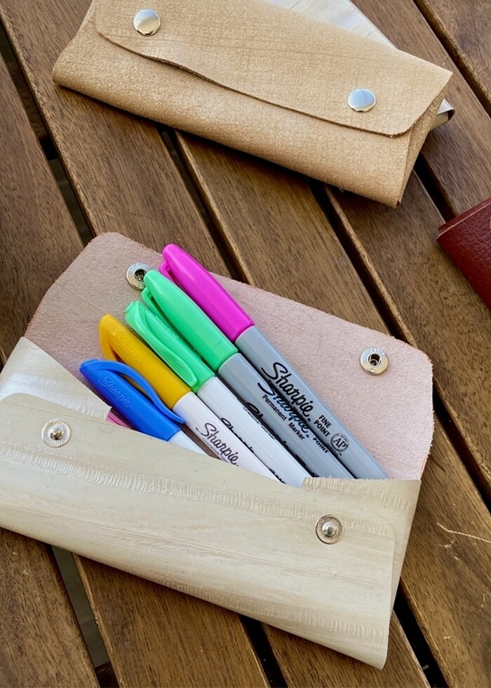 El Yapımı Deri Kalemlik - Görsel 2