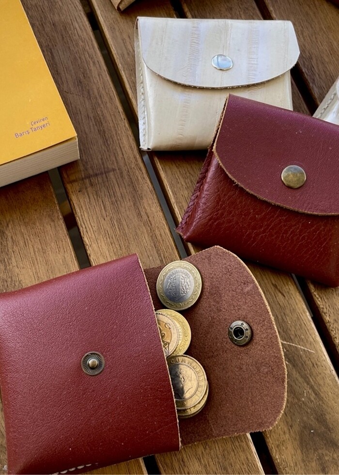 Deri bozuk para cüzdanı - Görsel 3