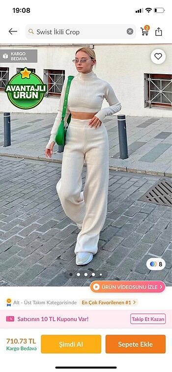 swist ikili crop takım