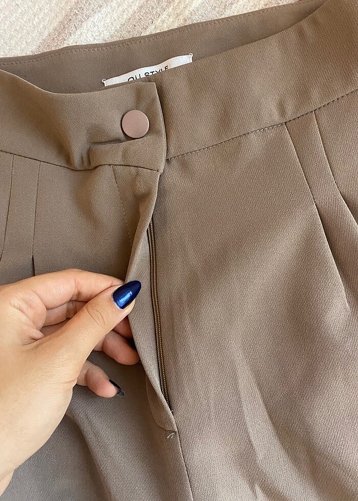 bol paça kumaş pantolon - Görsel 3