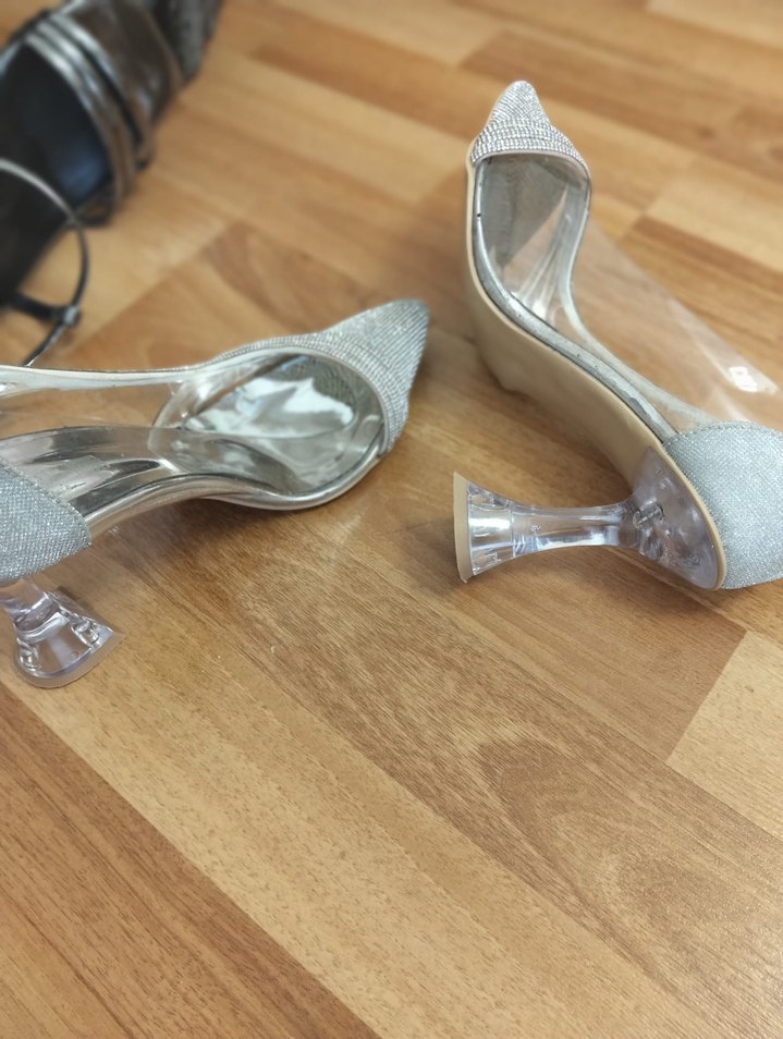 Simli Stiletto Topuklu Kadın Ayakkabı - Görsel 2