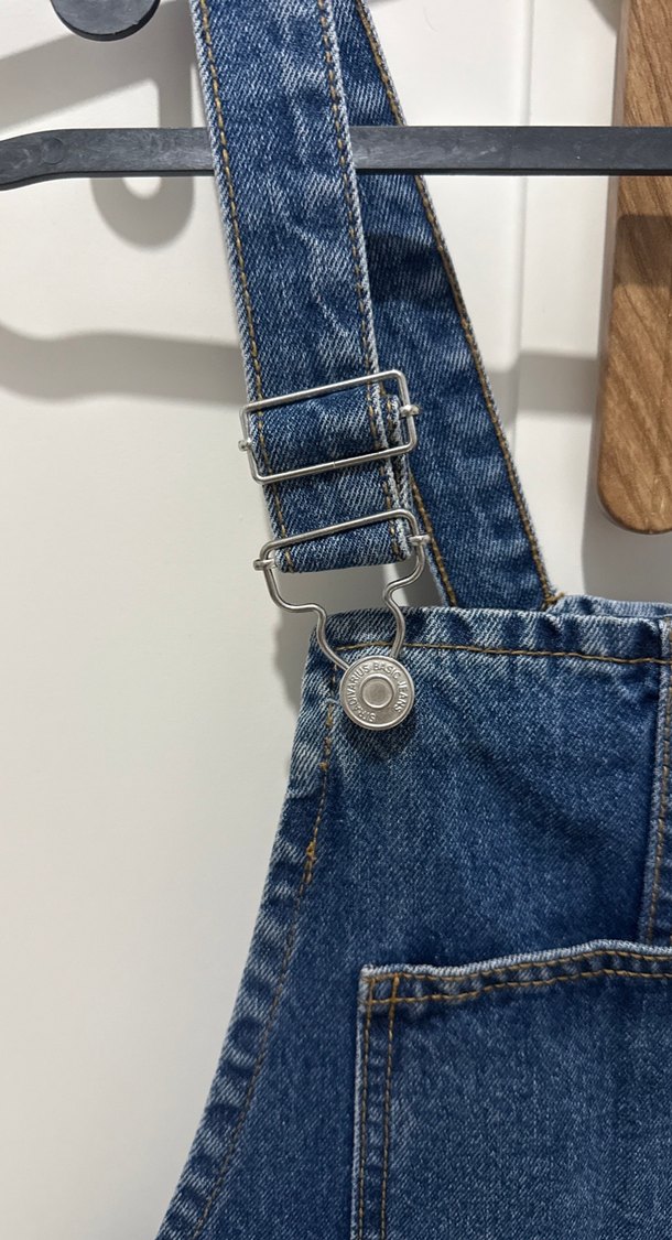 Kadın Lacivert Denim Kısa Tulum - Görsel 2