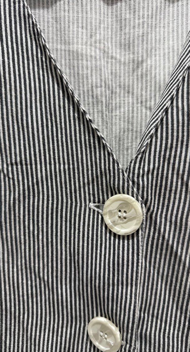 Gri Çizgili Kısa Mango Tulum - Görsel 5