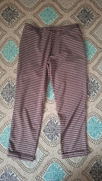xl Beden Koton bordo XL paça detaylı pantolon