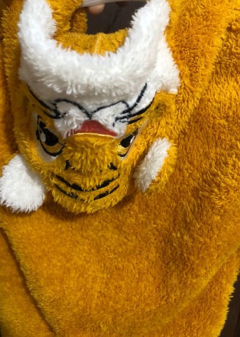 Sarı Leopar Desenli Peluş Bebek Tulumu - Görsel 6