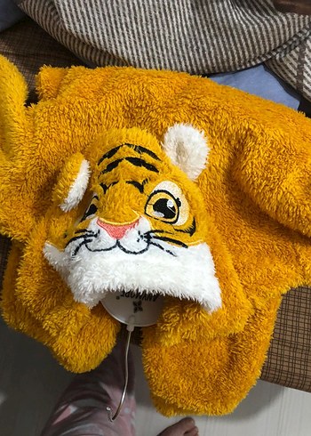 Sarı Leopar Desenli Peluş Bebek Tulumu - Görsel 8