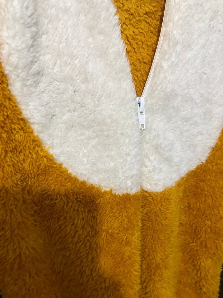 Sarı Leopar Desenli Peluş Bebek Tulumu - Görsel 4