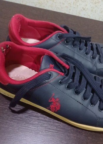 U.S Polo Assn. Siyah Kırmızı Bağcıklı Kadın Sneaker