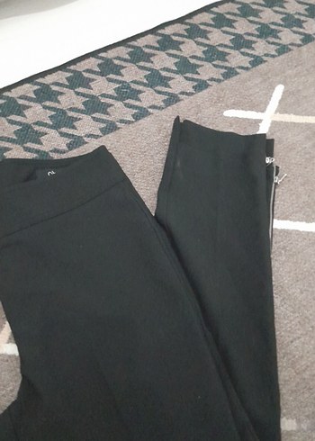 Gizia Siyah Yuksek Bel Rahat Pantolon