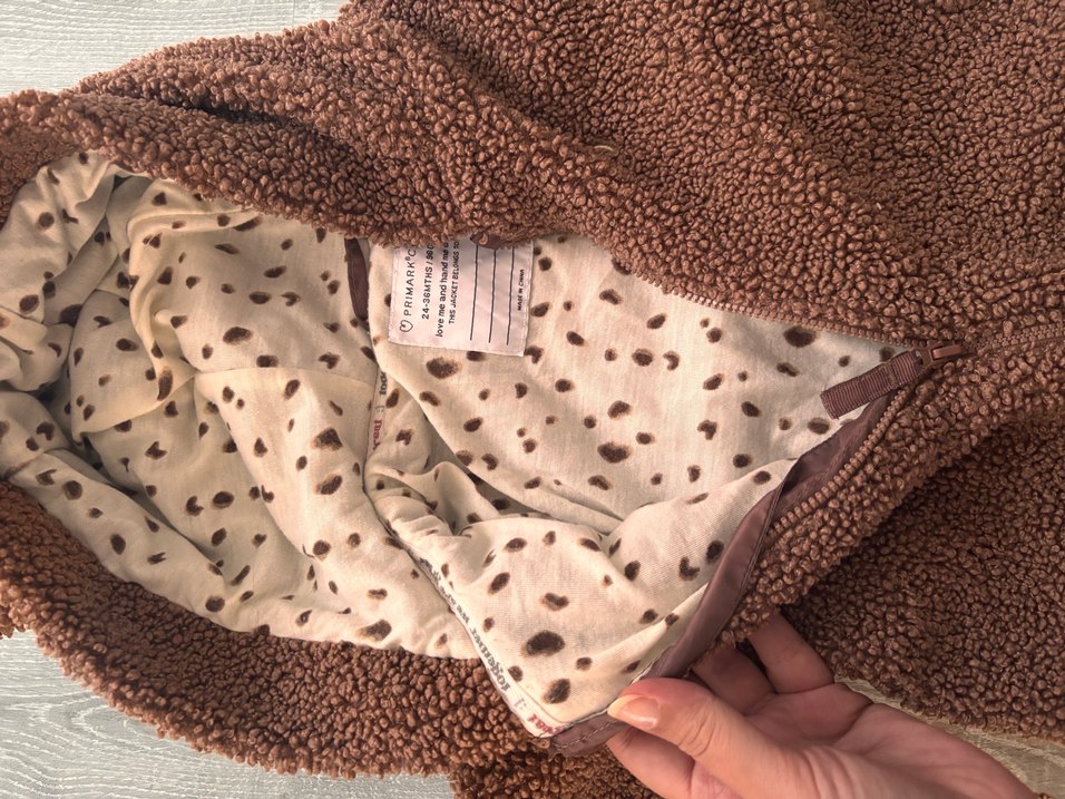 Kahverengi Peluş Erkek Bebek Tulumu - Görsel 2