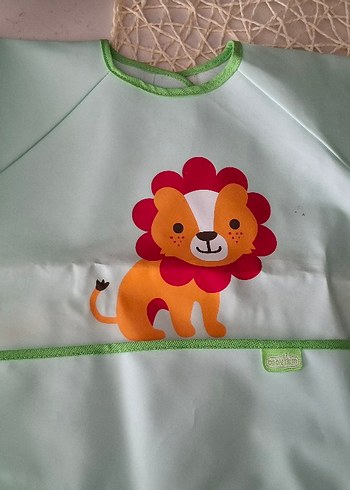 Yeşil Aslan Baskılı Bebek Önlüğü - Görsel 7