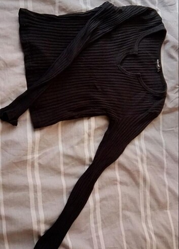 Crop fitili uzun kollu body