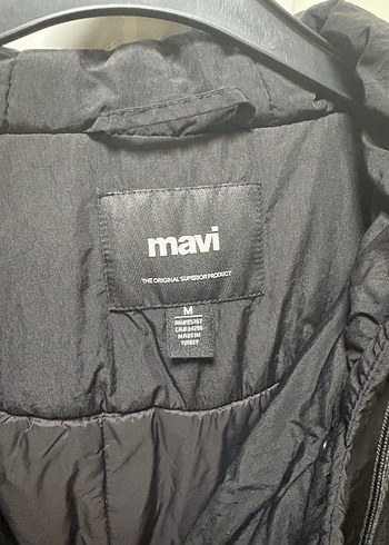 m Beden Mavi marka siyah mont