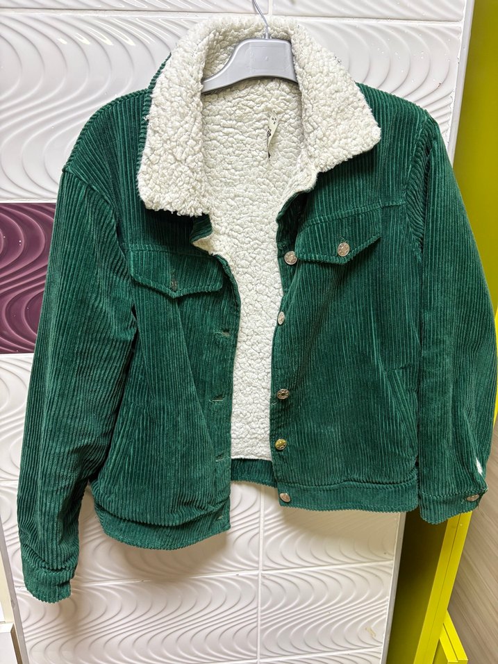 Düğmeli Yeşil Kadın Ceket - Görsel 2