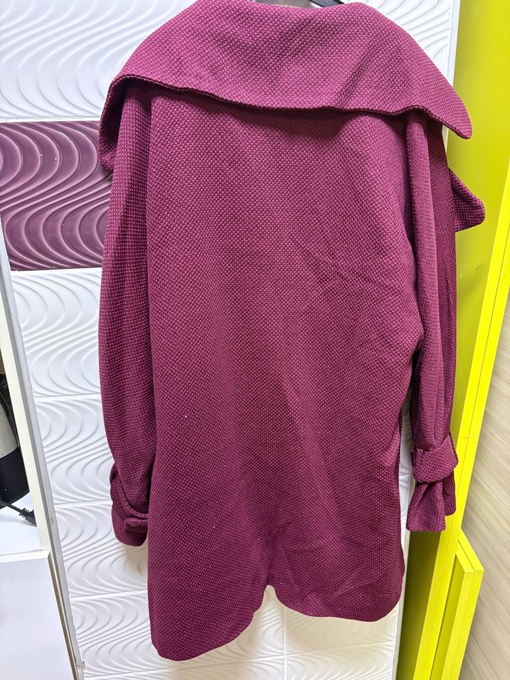 JUSTE Bordo Kadın örme Kaban - Görsel 4