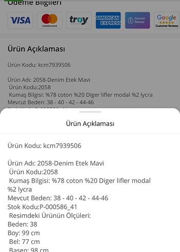 Neways Mavi Uzun Denim Etek - Görsel 2