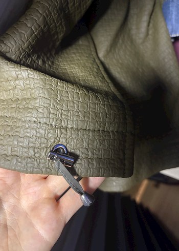 Kent marka haki deri yelek - Görsel 6