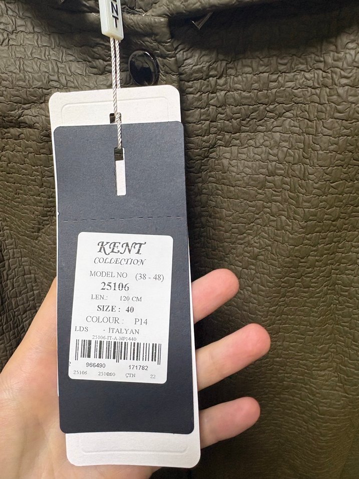 Kent marka haki deri yelek - Görsel 2