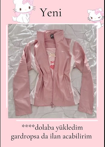 Nike Pembe y2k babydoll Nike Kadın İnce Ceket